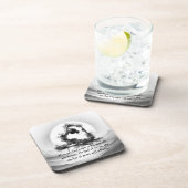 ヨガ霊気一本足キングピジョンポーズウォーター色 コースター (右側)