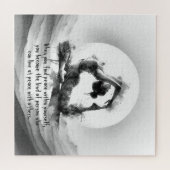 ヨガ霊気一本足キングピジョンポーズウォーター色 ジグソーパズル (横)