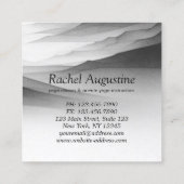 ヨガ霊気一本足キングピジョンポーズウォーター色 スクエア名刺 (裏面)