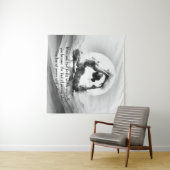 ヨガ霊気一本足キングピジョンポーズウォーター色 タペストリー (インサイチュ(横))