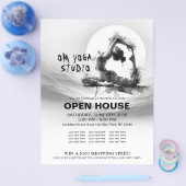 ヨガ霊気一本足キングピジョンポーズウォーター色 チラシ (シングル)