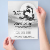 ヨガ霊気一本足キングピジョンポーズウォーター色 チラシ (手)