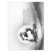 ヨガ霊気一本足キングピジョンポーズウォーター色 テーブルクロス (正面)