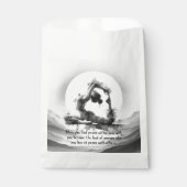 ヨガ霊気一本足キングピジョンポーズウォーター色 フェイバーバッグ (正面)