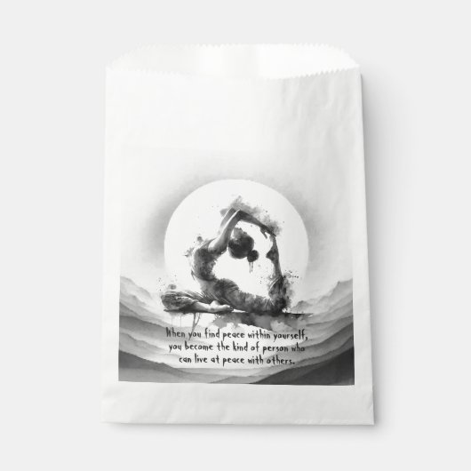 ヨガ霊気一本足キングピジョンポーズウォーター色 フェイバーバッグ (正面)