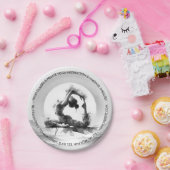 ヨガ霊気一本足キングピジョンポーズウォーター色 ペーパープレート (パーティー)