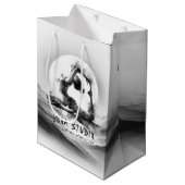 ヨガ霊気一本足キングピジョンポーズウォーター色 ミディアムペーパーバッグ (正面アングル)