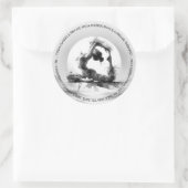 ヨガ霊気一本足キングピジョンポーズウォーター色 ラウンドシール (バッグ)