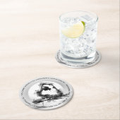 ヨガ霊気一本足キングピジョンポーズウォーター色 ラウンドペーパーコースター (インサイチュ)