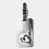 ヨガ霊気一本足キングピジョンポーズウォーター色 ラゲッジタグ (正面縦)