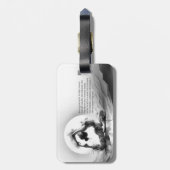 ヨガ霊気一本足キングピジョンポーズウォーター色 ラゲッジタグ (裏面縦)