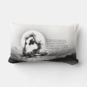 ヨガ霊気一本足キングピジョンポーズウォーター色 ランバークッション (裏面)