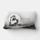 ヨガ霊気一本足キングピジョンポーズウォーター色 ランバークッション (正面)