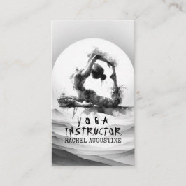 ヨガ霊気一本足キングピジョンポーズウォーター色 予約カード