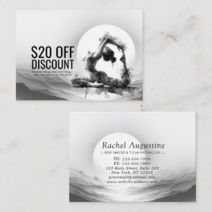 ヨガ霊気一本足キングピジョンポーズウォーター色 割引カード