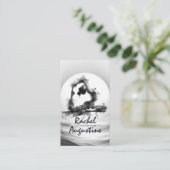 ヨガ霊気一本足キングピジョンポーズウォーター色 名刺 (スタンド正面)