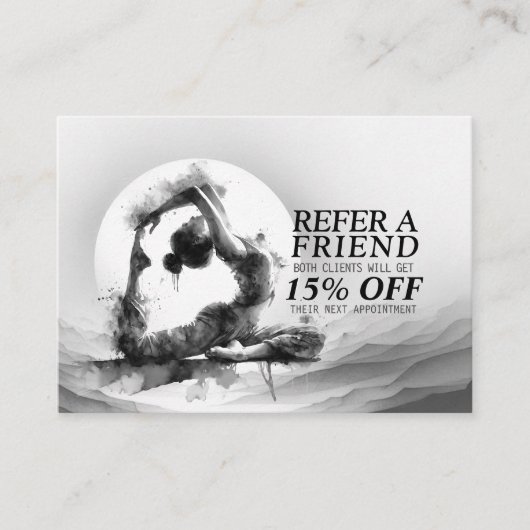 ヨガ霊気一本足キングピジョンポーズウォーター色 紹介カード (正面)