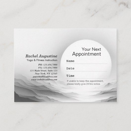 ヨガ霊気一本足キングピジョンポーズクラスパス ロイヤリティカード (裏面)