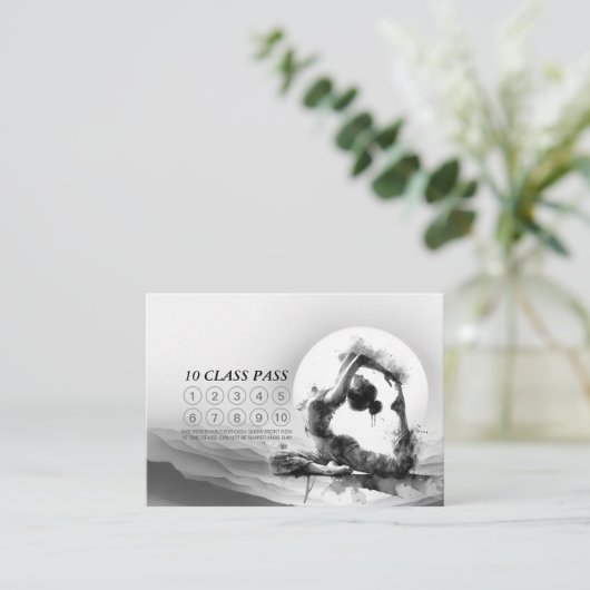 ヨガ霊気一本足キングピジョンポーズクラスパス ロイヤリティカード (スタンド正面)