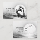 ヨガ霊気一本足キングピジョンポーズクラスパス ロイヤリティカード (正面/裏面)