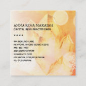 *~*ヨガ霊気Crystal Cluster Healer Citrine金ゴールド スクエア名刺 (裏面)