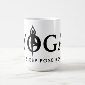 ヨガ食べ愛好家のための睡眠ポーズリピートコーヒーマグ コーヒーマグカップ (中央)