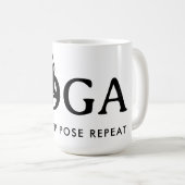 ヨガ食べ愛好家のための睡眠ポーズリピートコーヒーマグ コーヒーマグカップ (正面右)