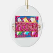 ヨガ魅惑的なエネルギープリント セラミックオーナメント (右)