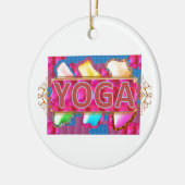 ヨガ魅惑的なエネルギープリント セラミックオーナメント (左)