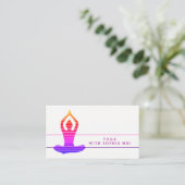 ヨガ鮮やかストライプのインストラクター 名刺 (スタンド正面)