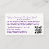 ヨガ鮮やかストライプのインストラクター 名刺 (裏面)