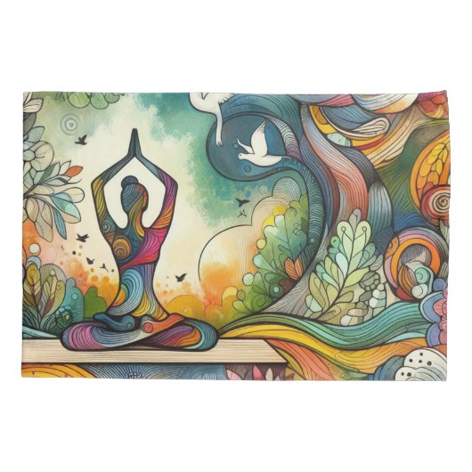 ヨガ鮮やかセレニティスタンダード 枕カバー (裏面)