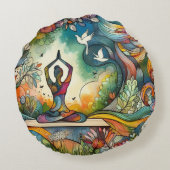 ヨガ鮮やかセレニティ ラウンドクッション (裏面)