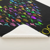 ヨガ黒シェルパ毛布。「呼吸しろ」 シェルパブランケット (3/4)