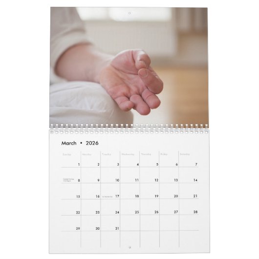 ヨガ2025 カレンダー (3月 2026)