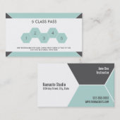 ヨガ5のクラスのパスの名刺 ロイヤリティカード (正面/裏面)