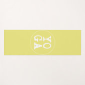 ヨガ |おもしろいタイポグラフィ – サニーイエロー ヨガマット (正面(横))