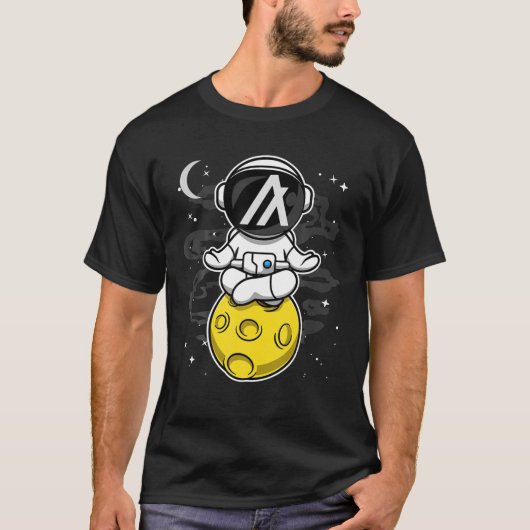 ヨガ・アルゴランド宇宙飛行士の月のCrypへのコイン Tシャツ (正面)