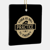 ヨガ，オム，恐怖，トレーニング，瞑想，先生, セラミックオーナメント (右)