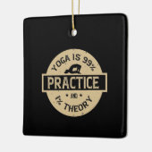 ヨガ，オム，恐怖，トレーニング，瞑想，先生, セラミックオーナメント (左)