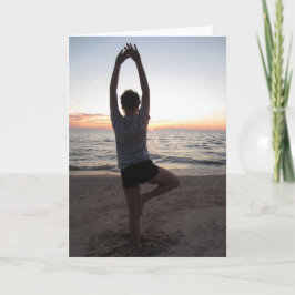 『ヨガ・オン・ザ・ビーチ・グリーティング・カード』 カード