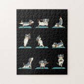 ヨガ·オーストラリアの羊飼い犬おもしろいのジグソーパズル ジグソーパズル (縦)