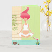 ヨガ カード (黄色い花)