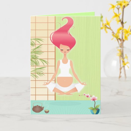 ヨガ カード (黄色い花)