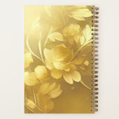ヨガ ゴールド フラワーズ オーダーメイド ネーム ノートブック (裏面)