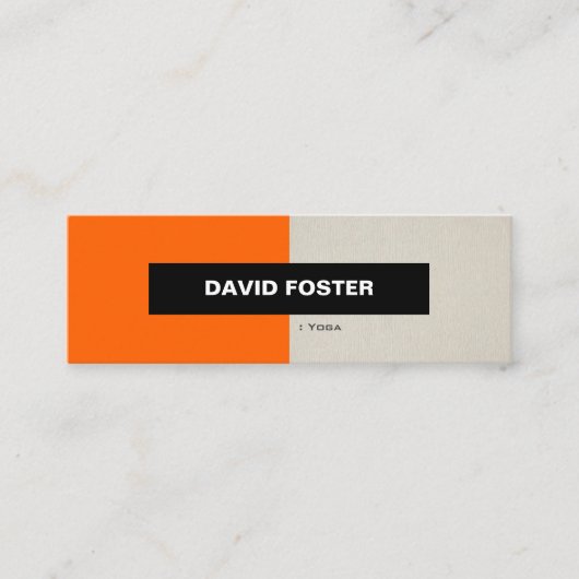 ヨガ – シンプルエレガントスタイリッシュ スキニー名刺 (正面)