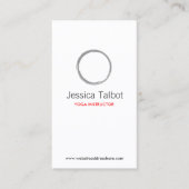 ヨガ、スパ、サロン、静かな円 名刺 (正面)