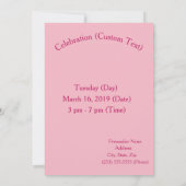 ヨガ ゼン ツリー オブ ライフ 瞑想 招待状 (裏面)