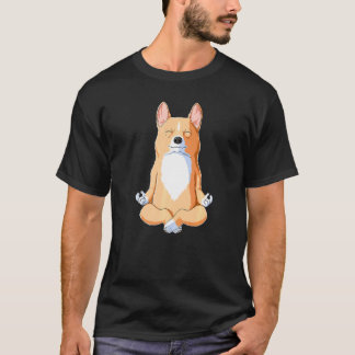ヨガ ドッグ コーギー プレミアム Tシャツ