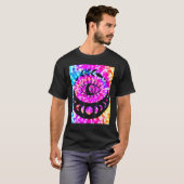 ヨガ・ナマステ・ムーン・タイダイ・仏眼 Tシャツ (正面フル)